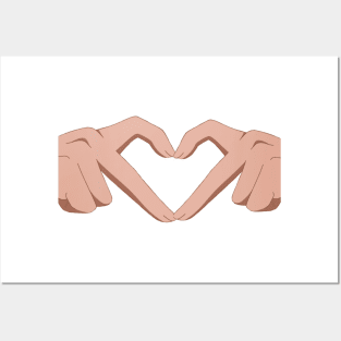 love hand sign Posters and Art